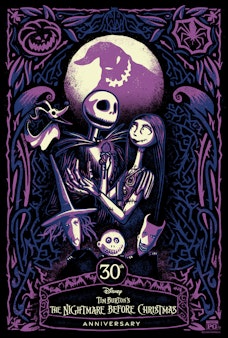 Glow The Nightmare Before Christmas - 30th Anniversary - Film Poster Harkins Image