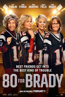 On-Screen Captions: 80 for Brady - FilmPosterGraphic