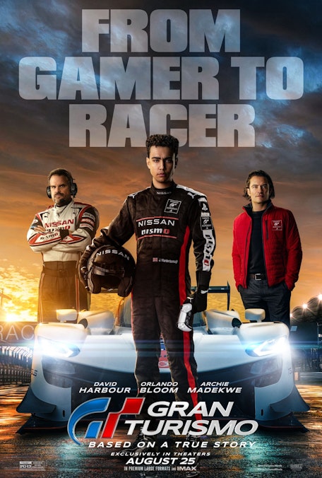 Gran Turismo: Based on a True Story - Film Poster Harkins Image