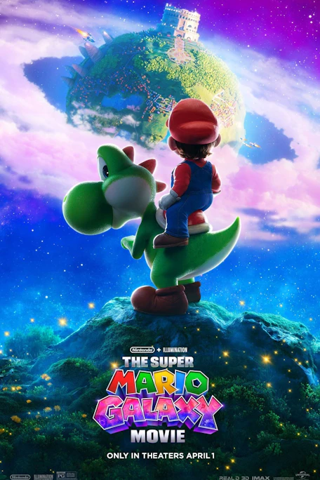 On-Screen Captions: The Super Mario Galaxy Movie - Film Poster Harkins Image